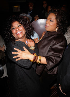 Oprah Winfrey and Chaka Khan