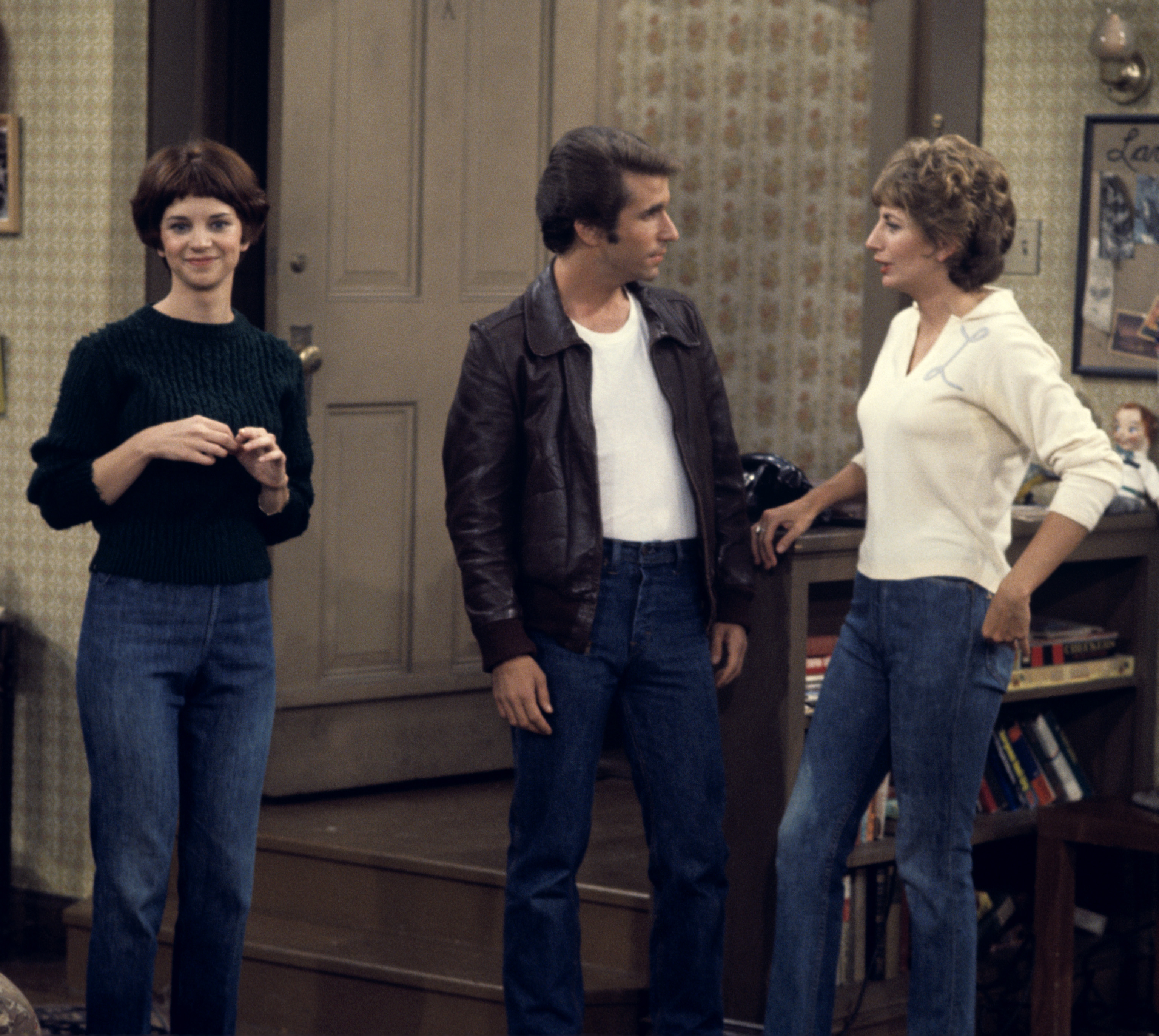 Still of Penny Marshall, Henry Winkler and Cindy Williams in Laverne & Shirley (1976)