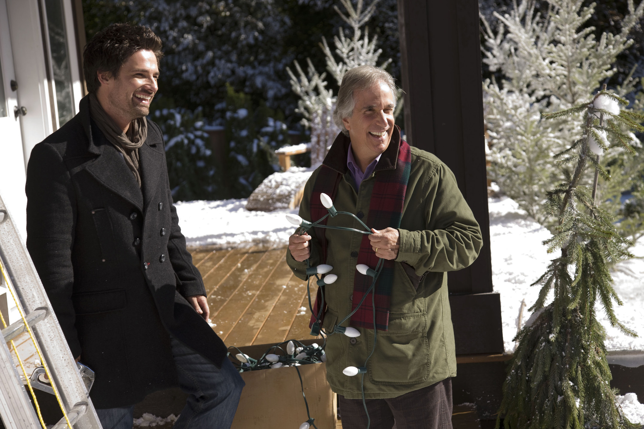 Still of Henry Winkler and Warren Christie in The Most Wonderful Time of the Year (2008)
