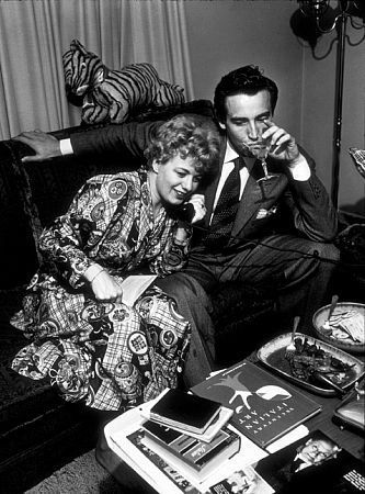 Shelley Winters and her husband, Vittorio Gassman, in Hollywood, CA, 1952.