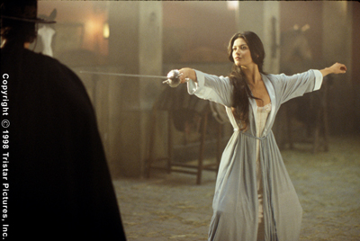 Elena shows her swordsmanship
