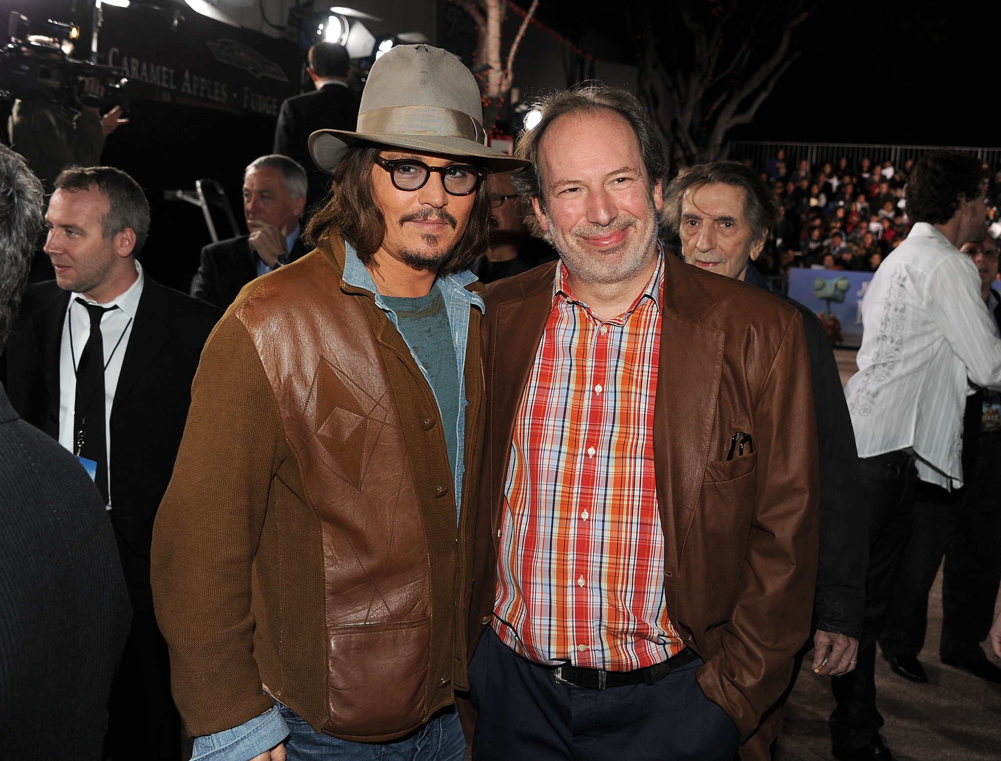 Johnny Depp and Hans Zimmer at event of Rango (2011)