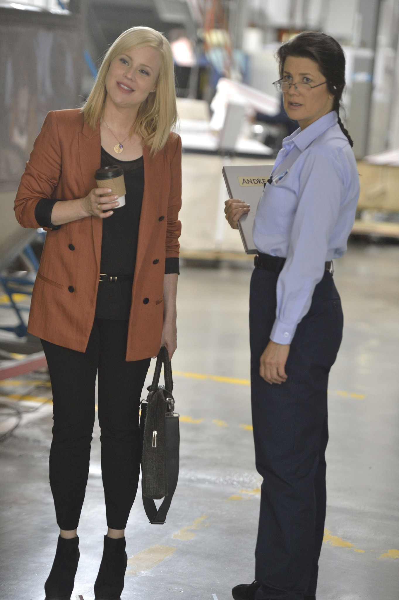 Still of Daphne Zuniga and Kristin Booth in Signed, Sealed, Delivered (2014)
