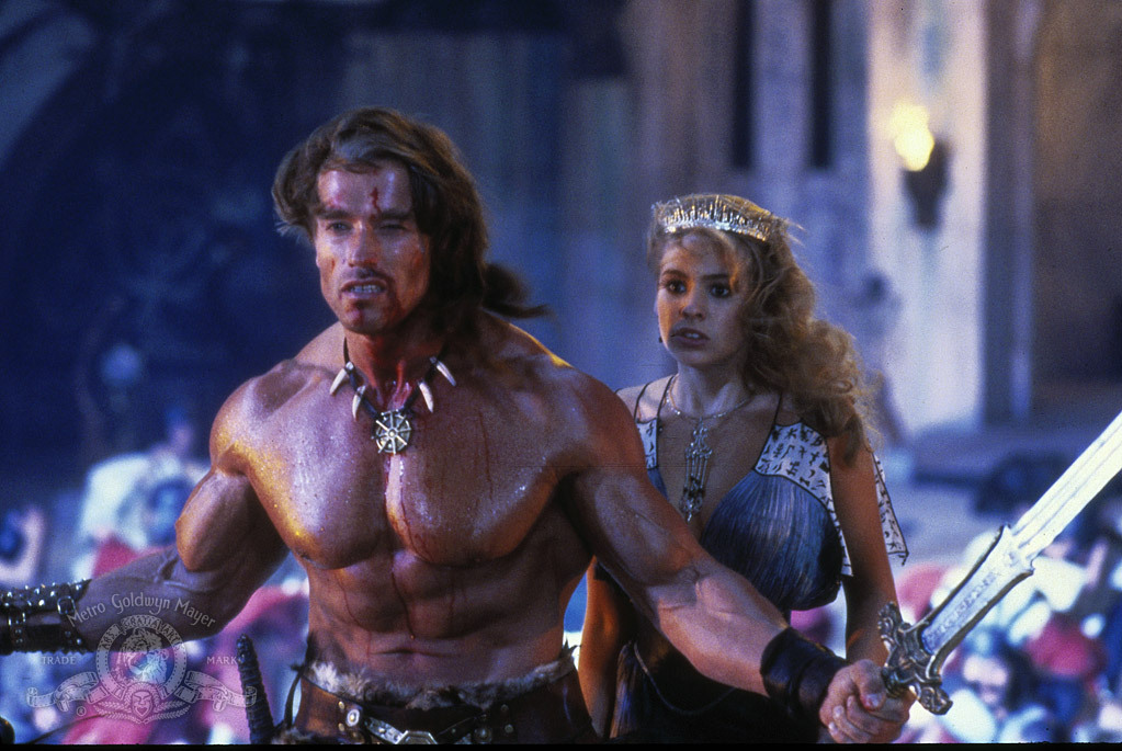 Still of Arnold Schwarzenegger and Olivia d'Abo in Conan the Destroyer (1984)