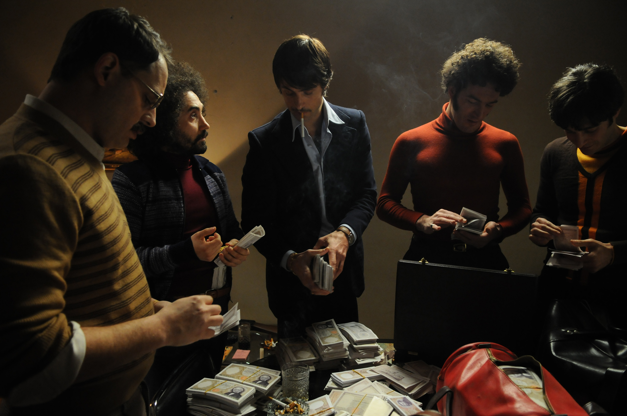 Still of Moritz Bleibtreu, Kim Rossi Stuart, Nicola Acunzo, Lino Guanciale and Paolo Mazzarelli in Vallanzasca - Gli angeli del male (2010)