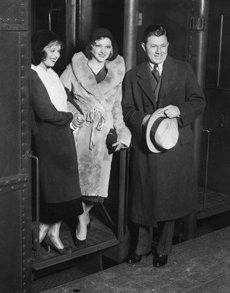 Clara Bow with Dixie Lee and Stuart Erwin circa 1933