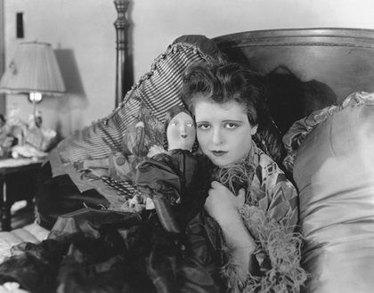Clara Bow recuperating from illness during the filming of 