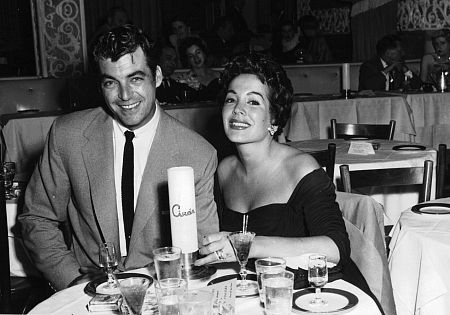 Ciro's Nightclub Rory Calhoun & wife Lita Baron c. 1955