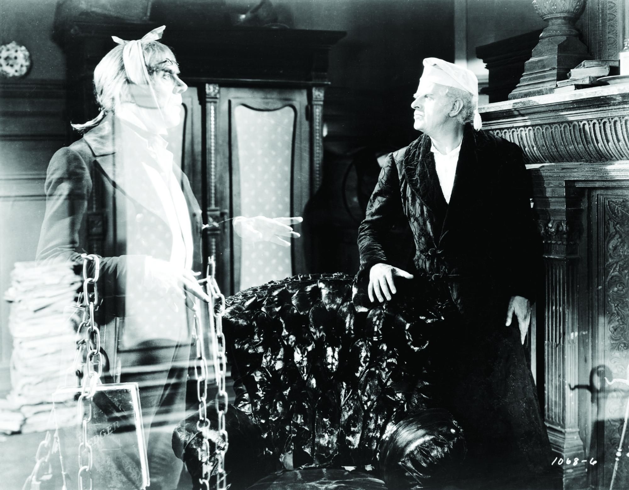 Still of Leo G. Carroll and Reginald Owen in A Christmas Carol (1938)