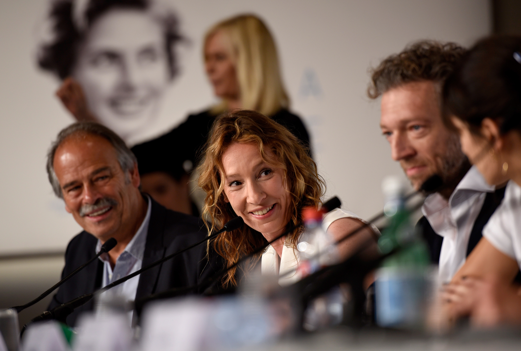 Vincent Cassel, Emmanuelle Bercot and Jean-Pierre Lavoignat at event of Mon roi (2015)