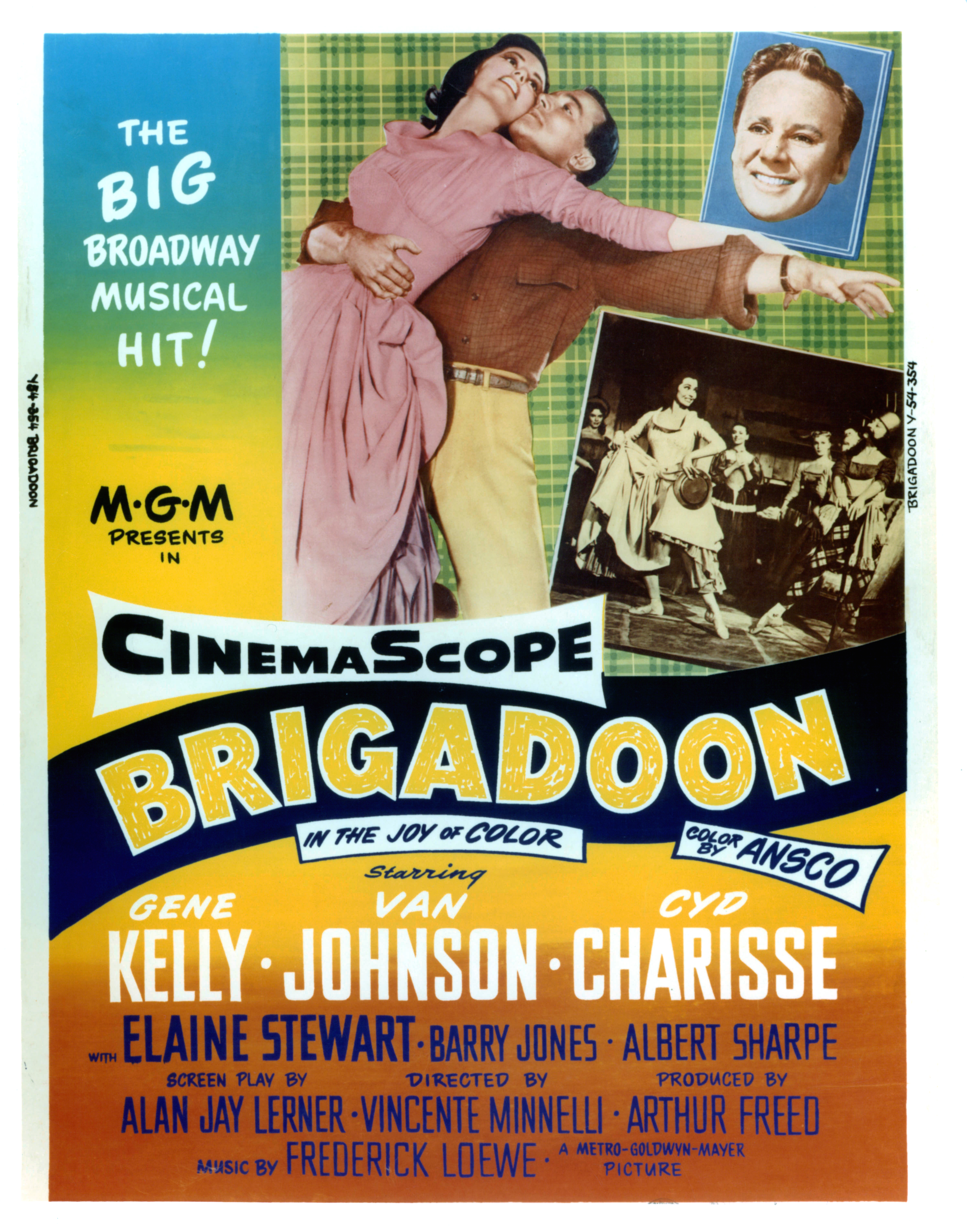 Still of Gene Kelly, Cyd Charisse and Van Johnson in Brigadoon (1954)