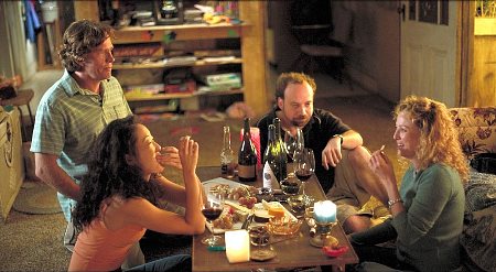 Still of Virginia Madsen, Thomas Haden Church, Paul Giamatti and Sandra Oh in Sideways (2004)