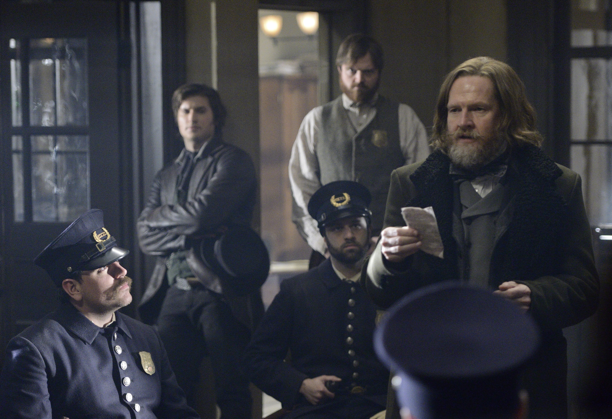 Still of Kevin Corcoran, Donal Logue, Andrew O'Brien, Dylan Taylor and Tom Weston-Jones in Copper (2012)