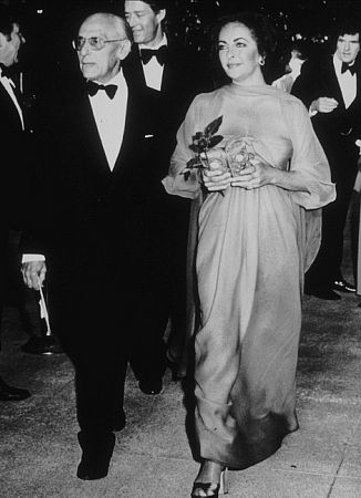 Elizabeth Taylor with George Cukor C. 1974
