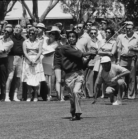 Sammy Davis Jr. at Sealy LPGA Golf Classic at Desert Inn Country Club, 1972. *G.L.*