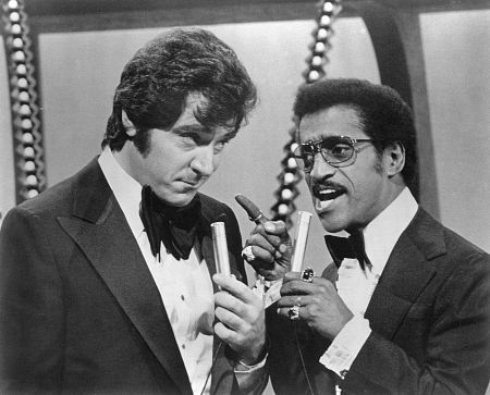 Anthony Newley and Sammy Davis Jr. performing in London for a Burt Bachrach Special, 1972