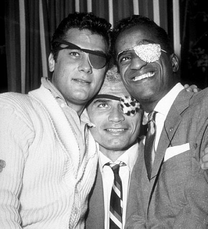 Sammy Davis, Jr. with Tony Curtis and Jeff Chandler, circa 1956.