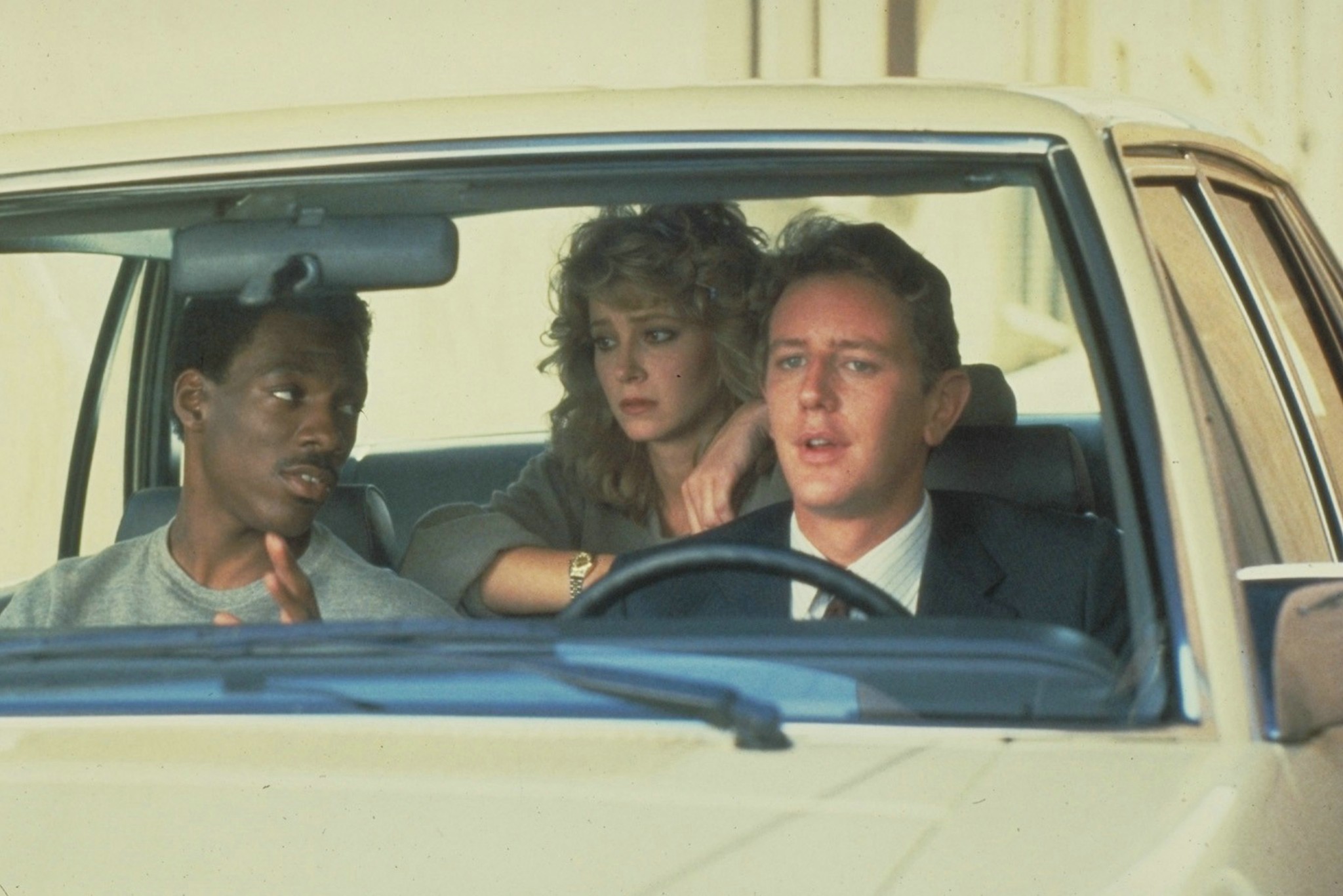 Still of Eddie Murphy, Judge Reinhold and Lisa Eilbacher in Beverly Hills Cop (1984)