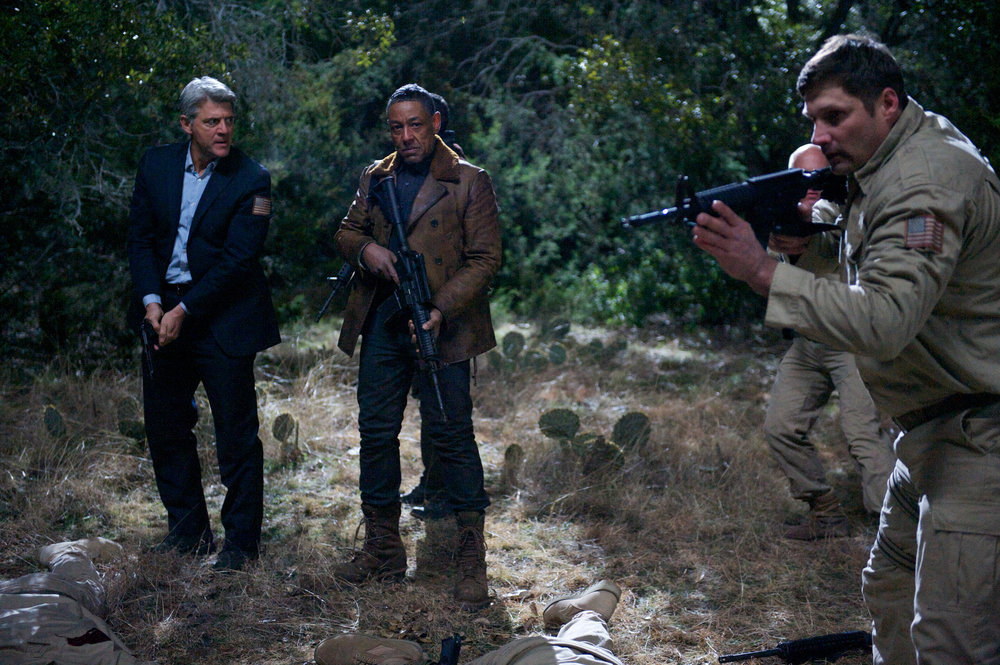 Still of Giancarlo Esposito and Christopher Cousins in Revolution (2012)
