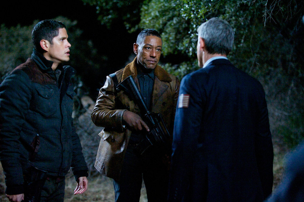 Still of Giancarlo Esposito, Christopher Cousins and JD Pardo in Revolution (2012)