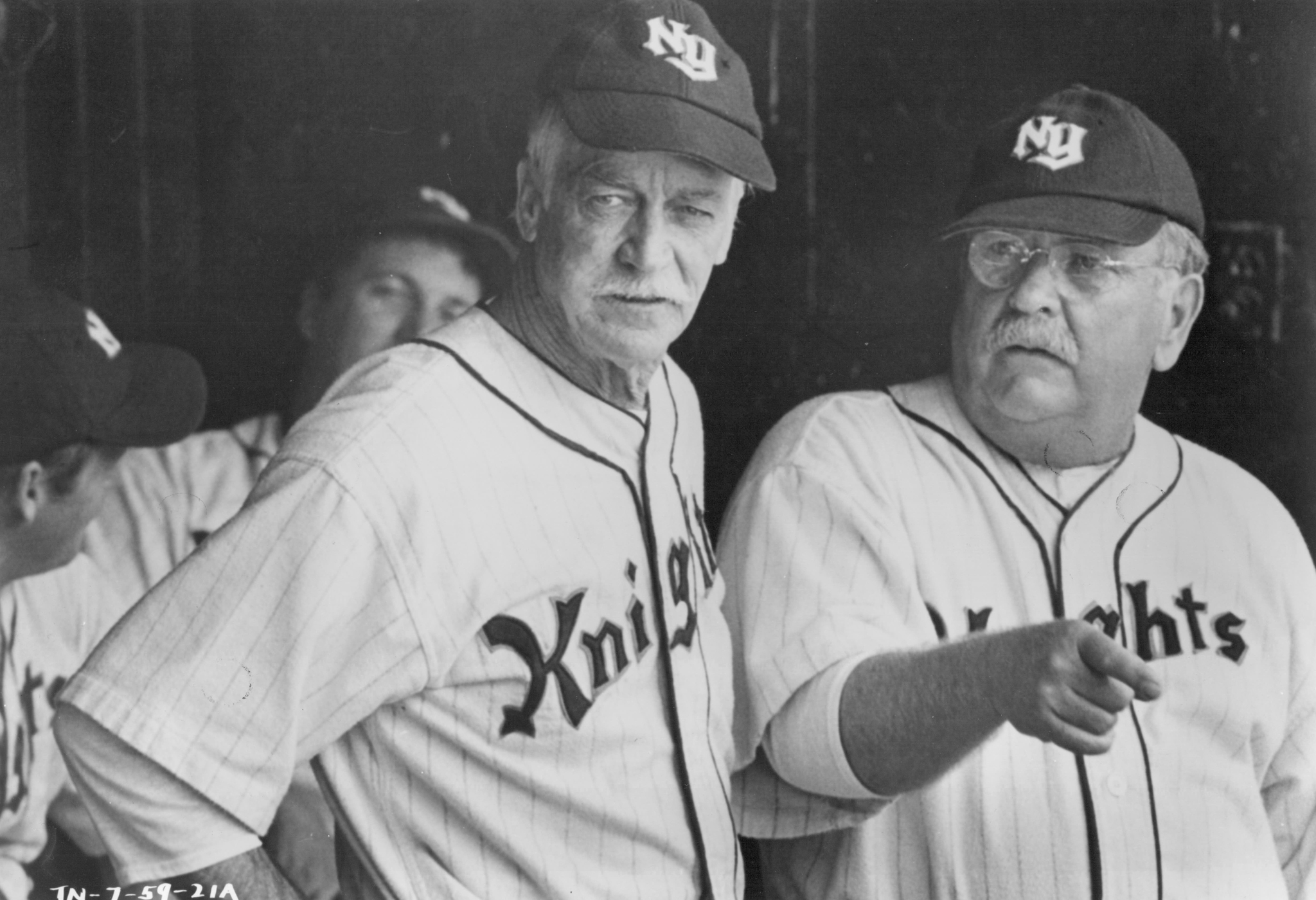 Still of Wilford Brimley and Richard Farnsworth in The Natural (1984)