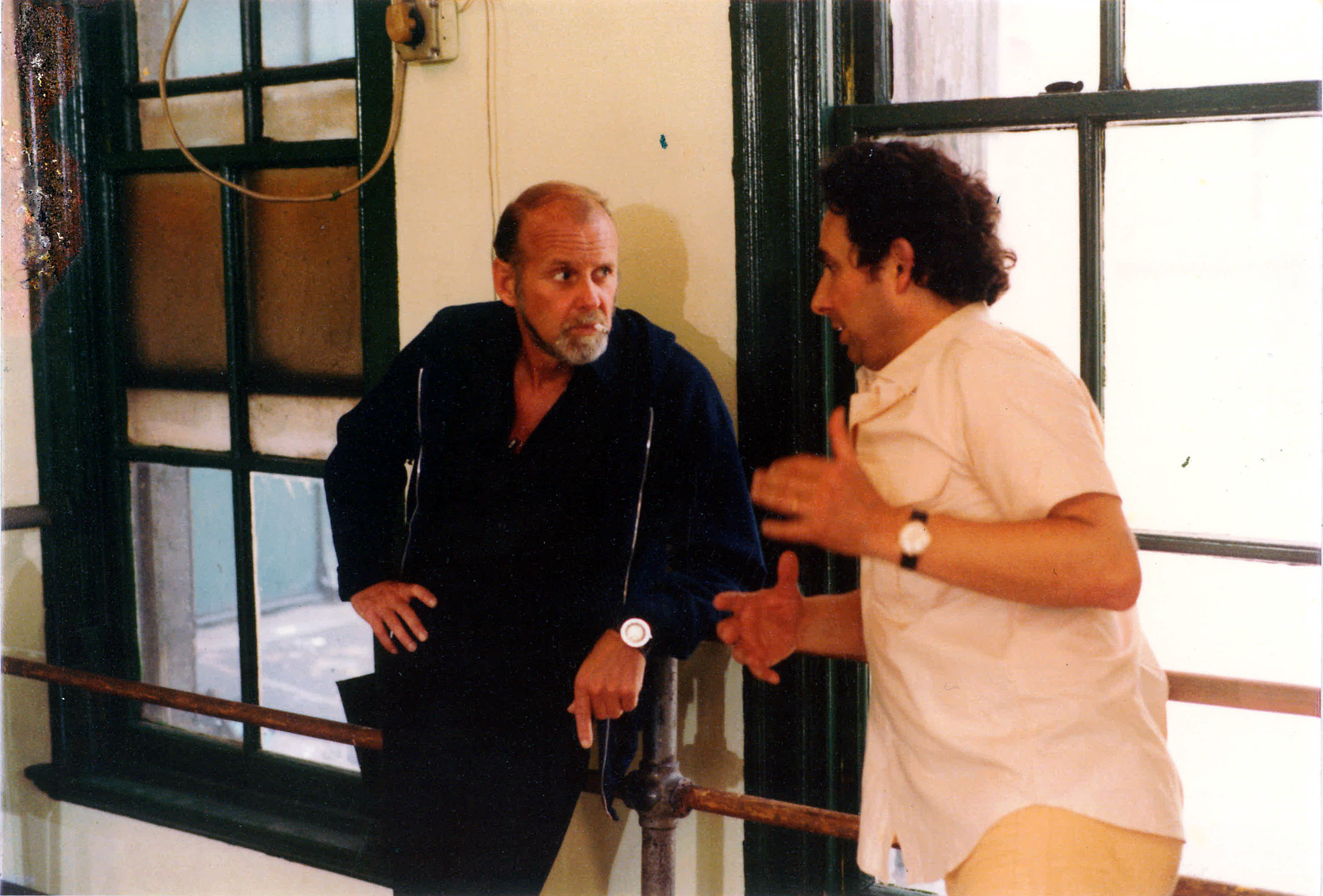 Bob Fosse with Marcello Aliprandi, shooting 
