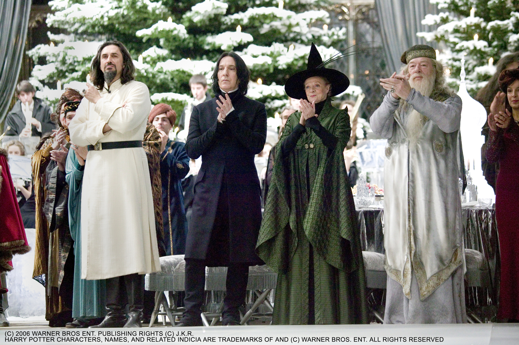 Still of Alan Rickman, Maggie Smith and Michael Gambon in Haris Poteris ir ugnies taure (2005)
