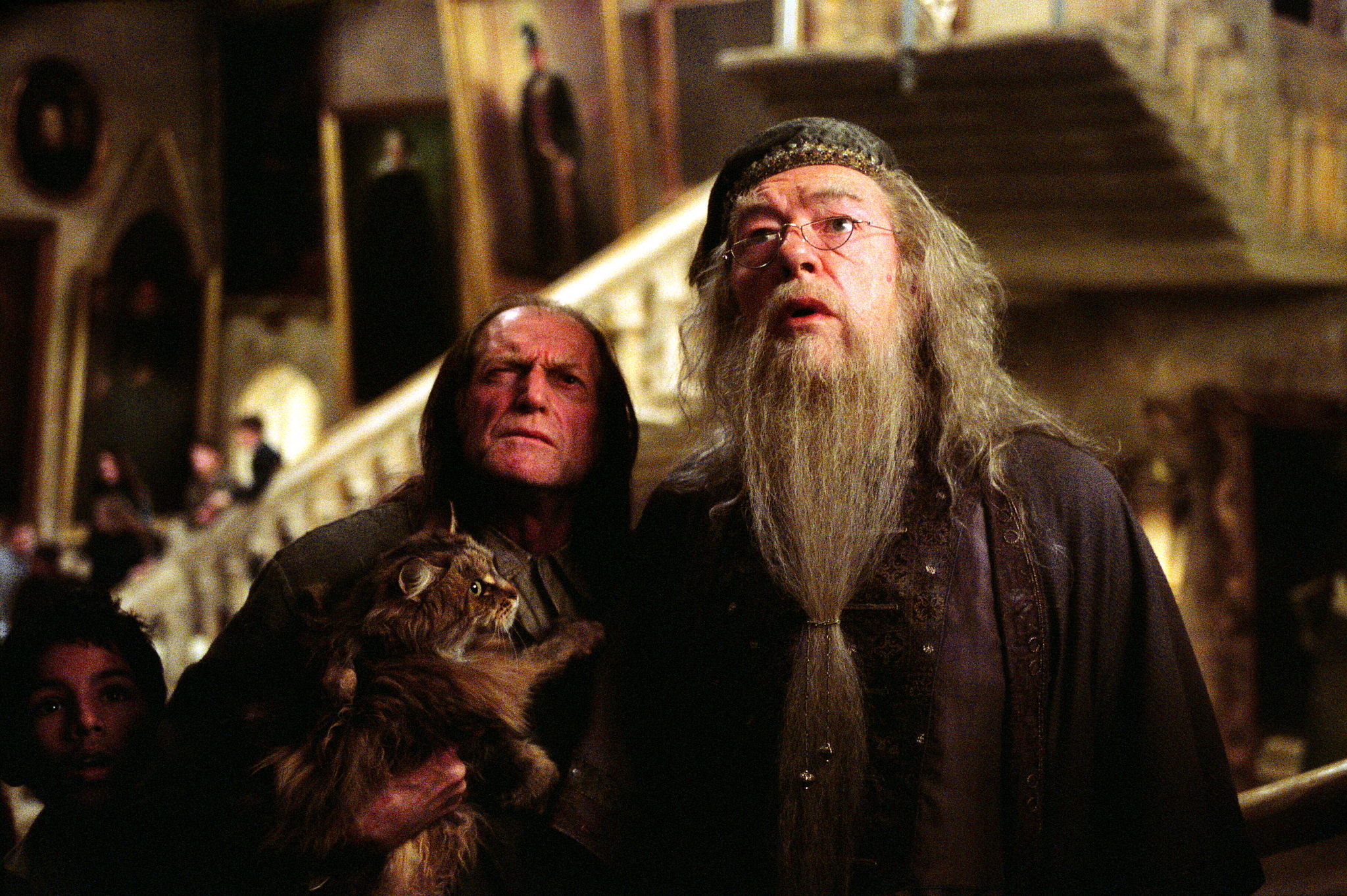 Still of Michael Gambon and David Bradley in Haris Poteris ir Azkabano kalinys (2004)