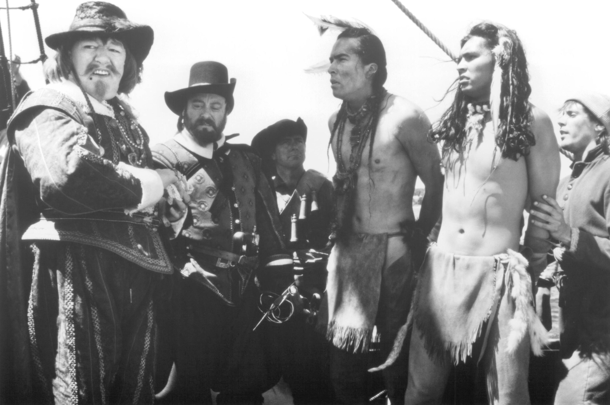 Still of Michael Gambon, Adam Beach and Sheldon Peters Wolfchild in Squanto: A Warrior's Tale (1994)
