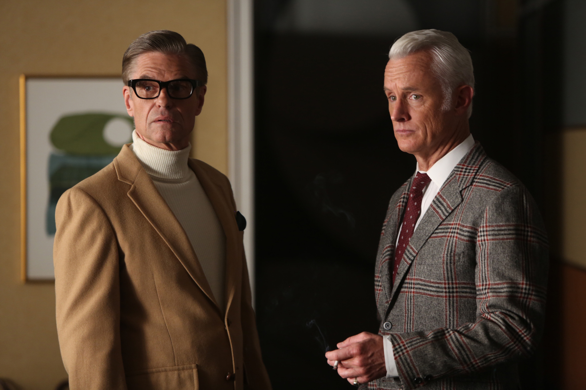 Still of Harry Hamlin, John Slattery and Jim Cutler in MAD MEN. Reklamos vilkai (2007)