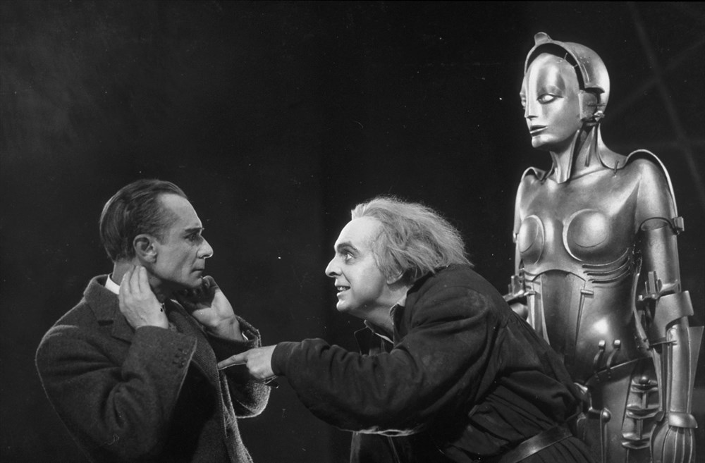 Still of Alfred Abel and Rudolf Klein-Rogge in Metropolis (1927)