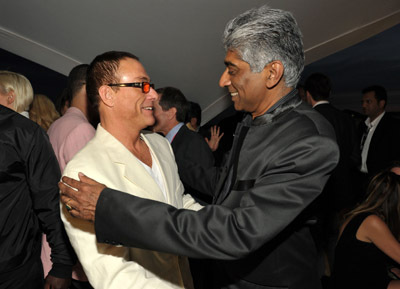 Actor Jean-Claude Van Damme and producer Ashok Amritraj attend the Variety Celebrates Ashok Amritraj event held at the Martini Terraza during the 63rd Annual International Cannes Film Festival on May 16, 2010 in Cannes, France.