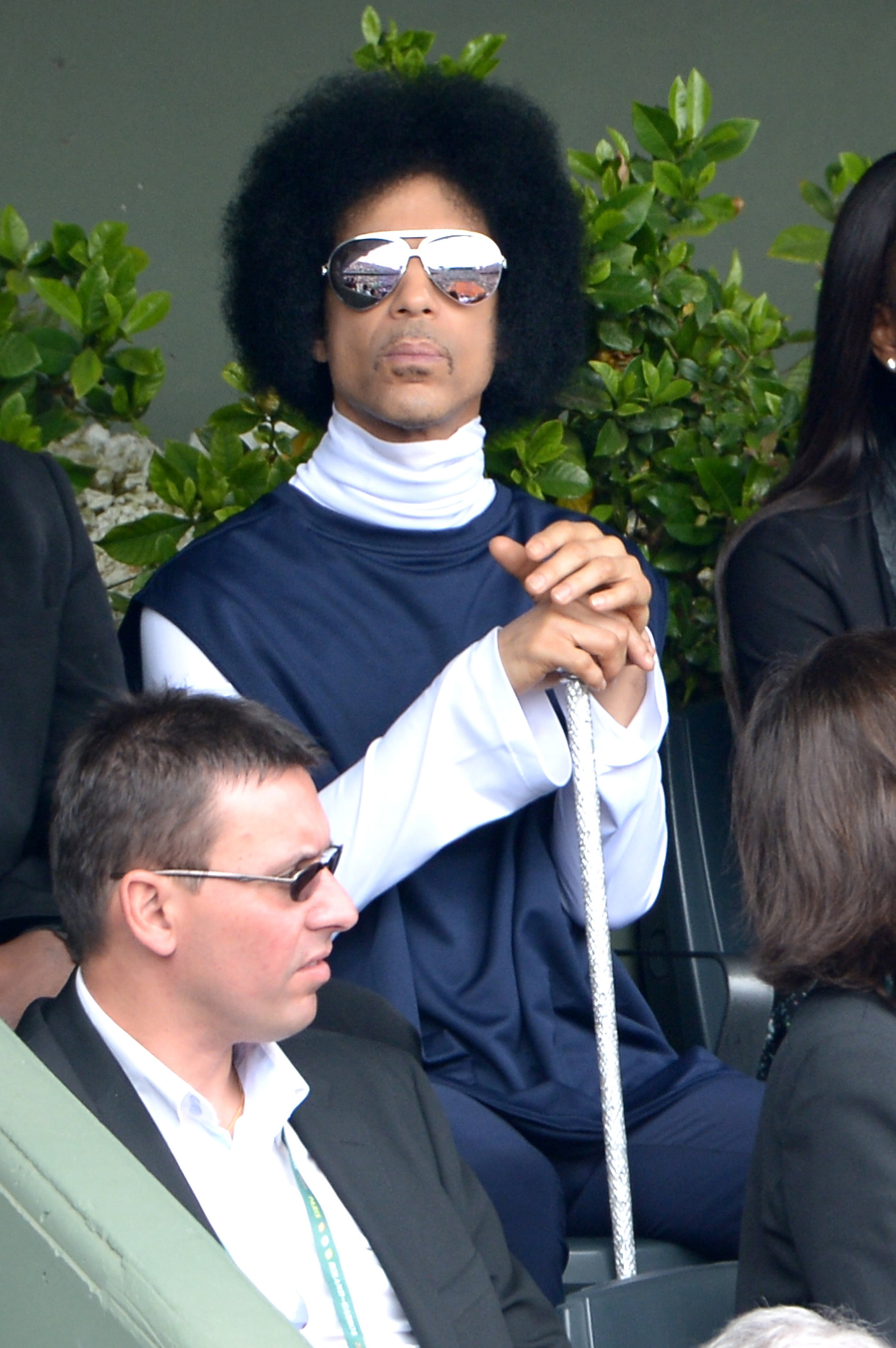 Singer Prince attend the Roland Garros French Tennis Open 2014 - Day 9 on June 2, 2014 in Paris, France.