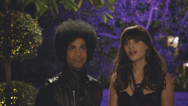 Still of Prince and Zooey Deschanel in New Girl (2011)