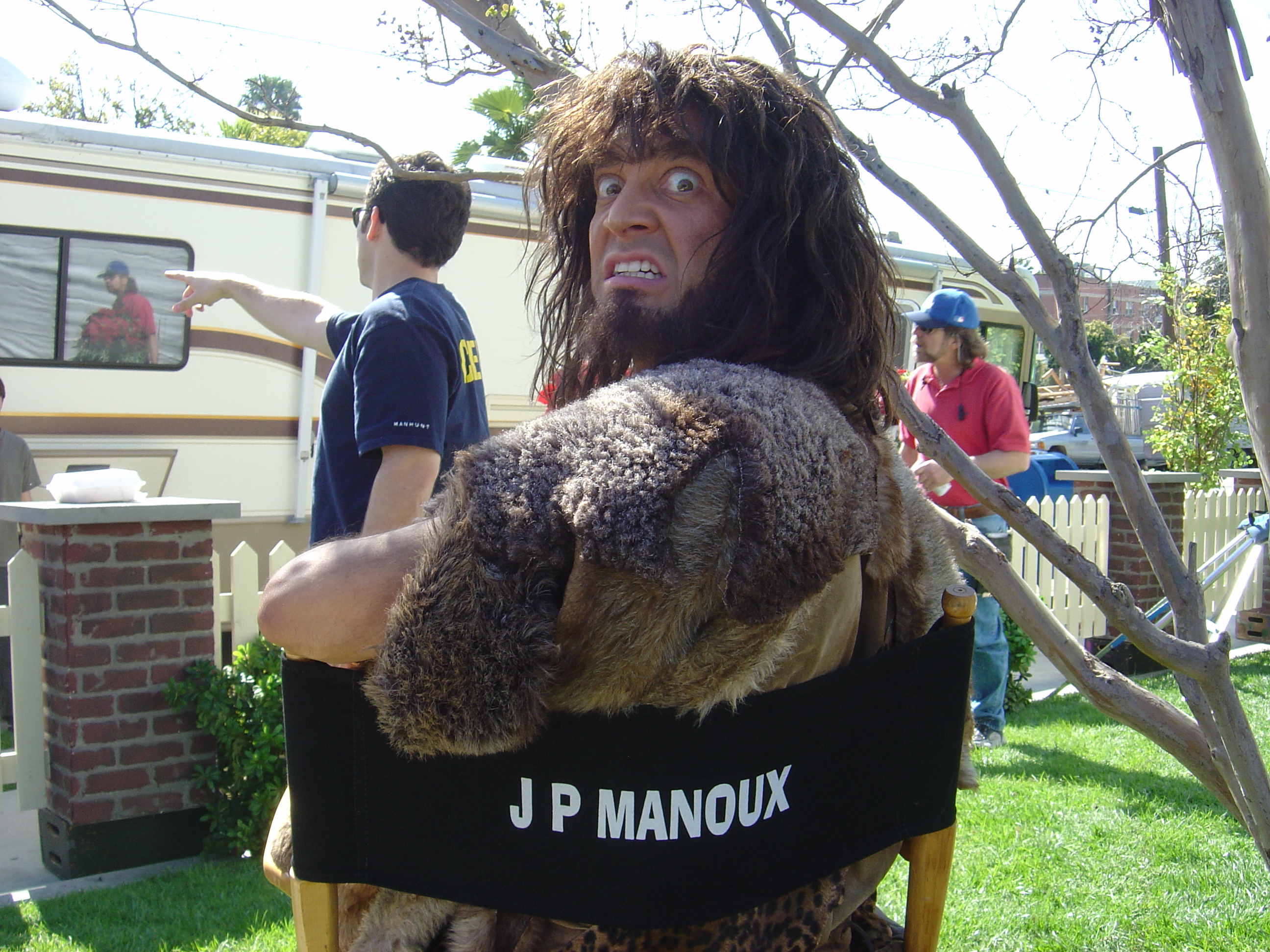 Curtis the Caveman on the last day of shooting for Disney's 