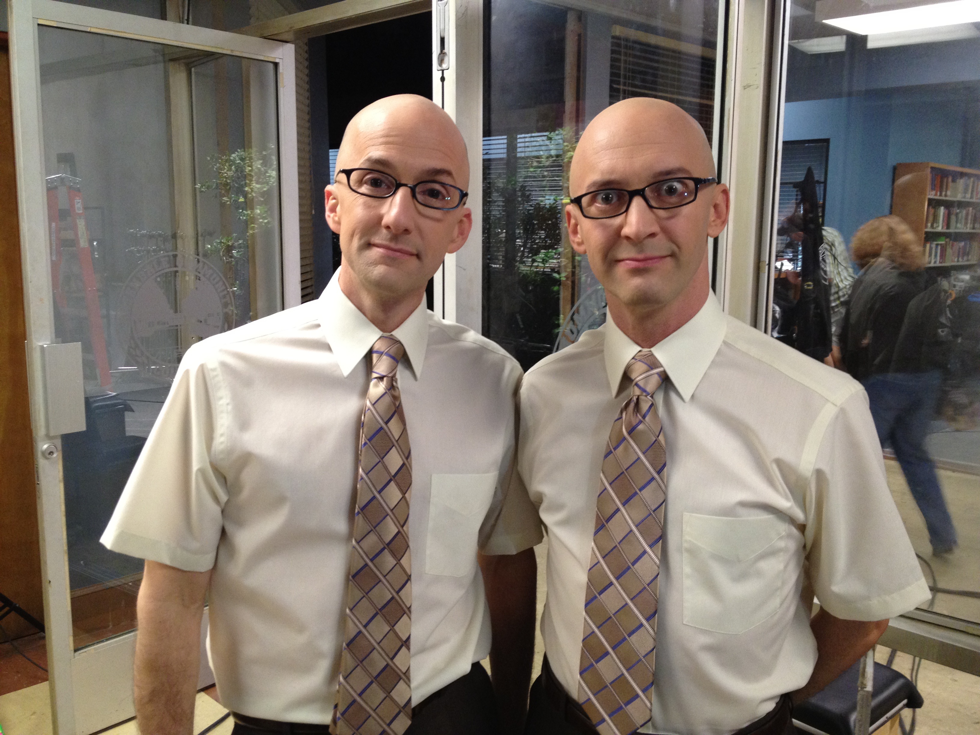 Jim Rash and J.P. Manoux as Dean and Doppeldeaner from 