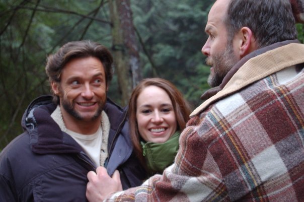 X-Men Origins: Wolverine. Clowning with Hugh Jackman, Amber De Marco, and Adrian G. Griffiths