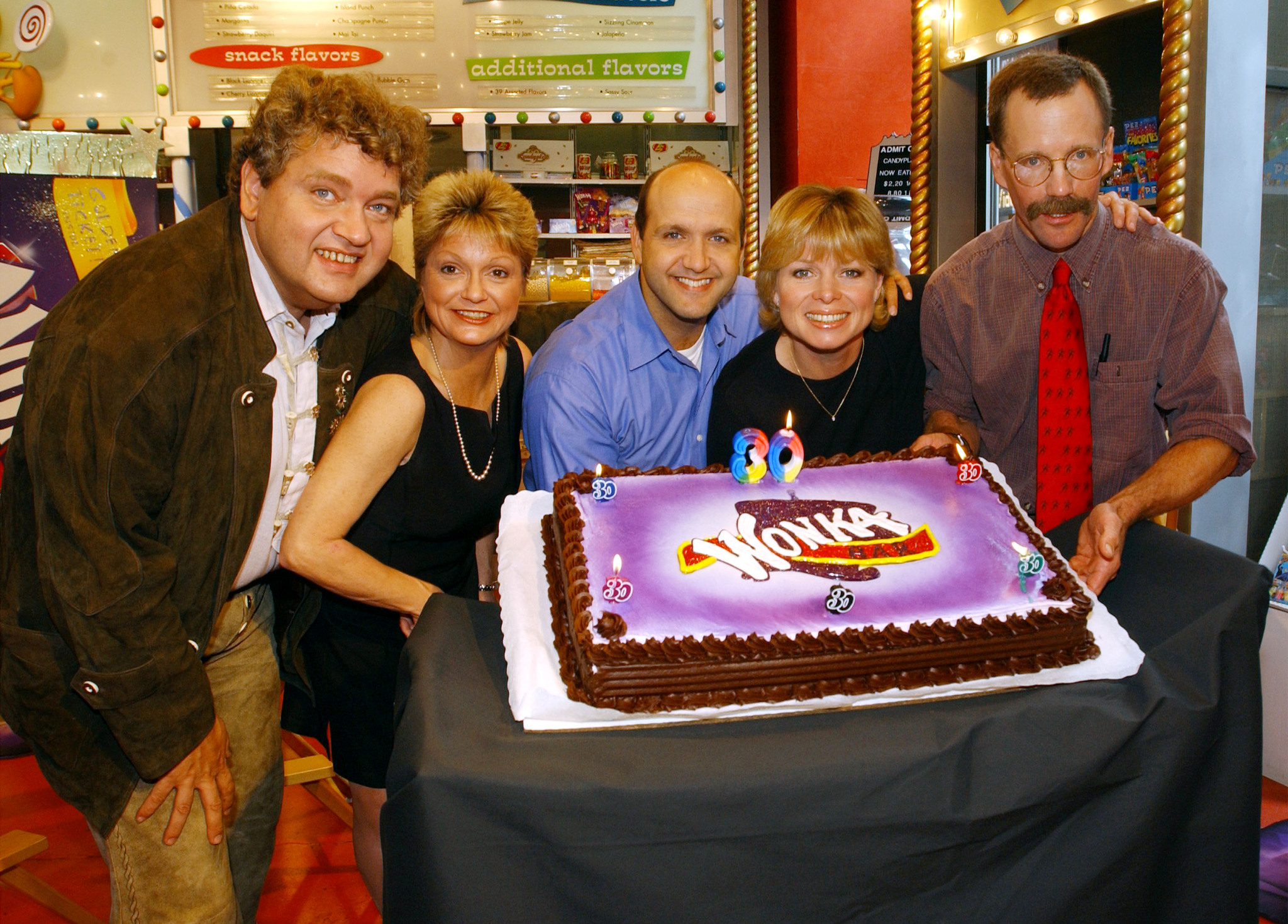 Paris Themmen, Michael Bollner, Julie Dawn Cole, Denise Nickerson and Peter Ostrum