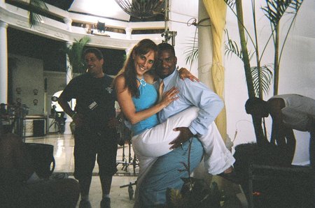 With Alfonso Ribiero on the set of LOVEWRECKED (July 2004)