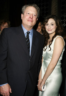 Emmy Rossum and Al Gore