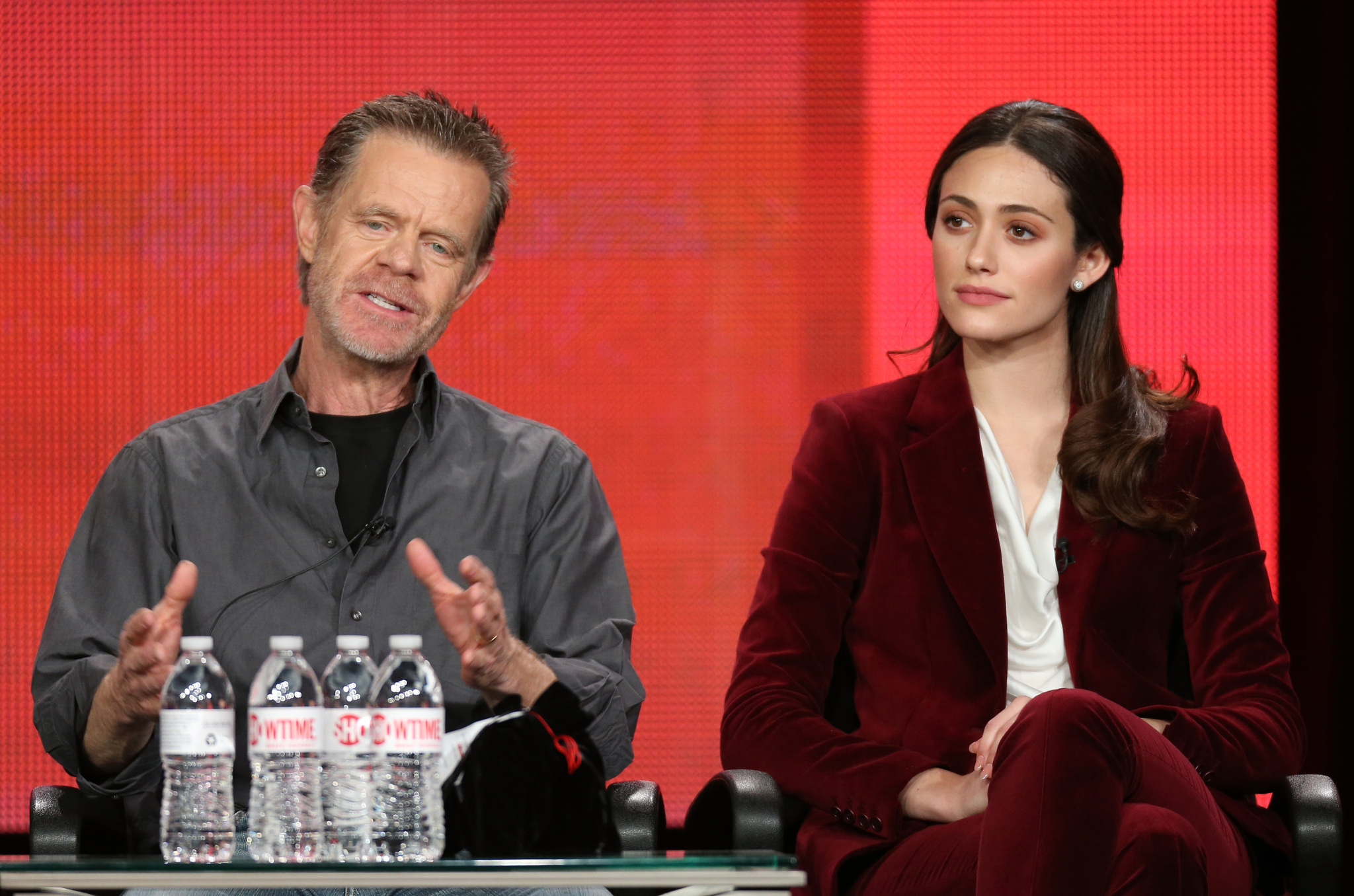 William H. Macy and Emmy Rossum at event of Shameless (2011)