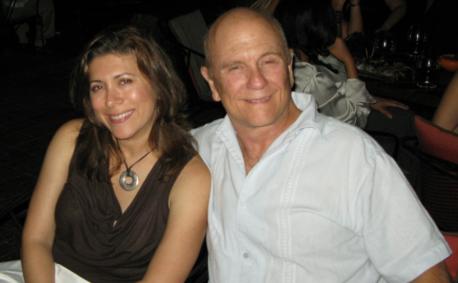 Producer-Actress Orna Rachovitsky and Orestes Matacena at an outdoor restaurant in the Dominican Republic. They were invited by the Dominican Republic Film commission to visit the island for future film production ventures. (December 2012)