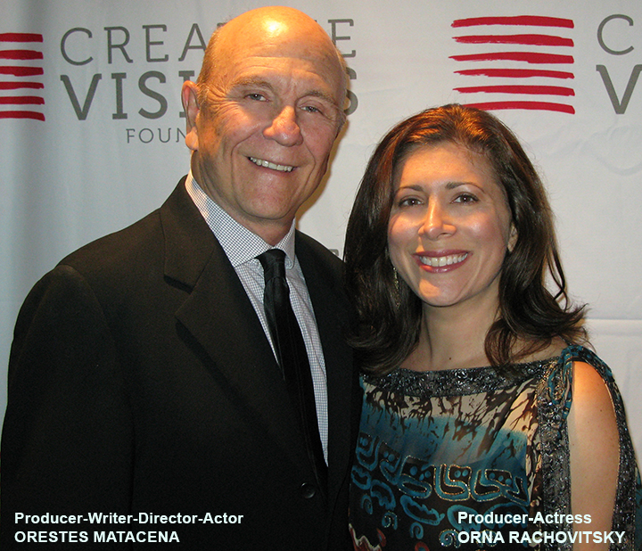 Orestes Matacena with Producer-Actress Orna Rachovitsky at a Creative Visions Foundation Red Carpet event to raise money for the Foundation. The movie 