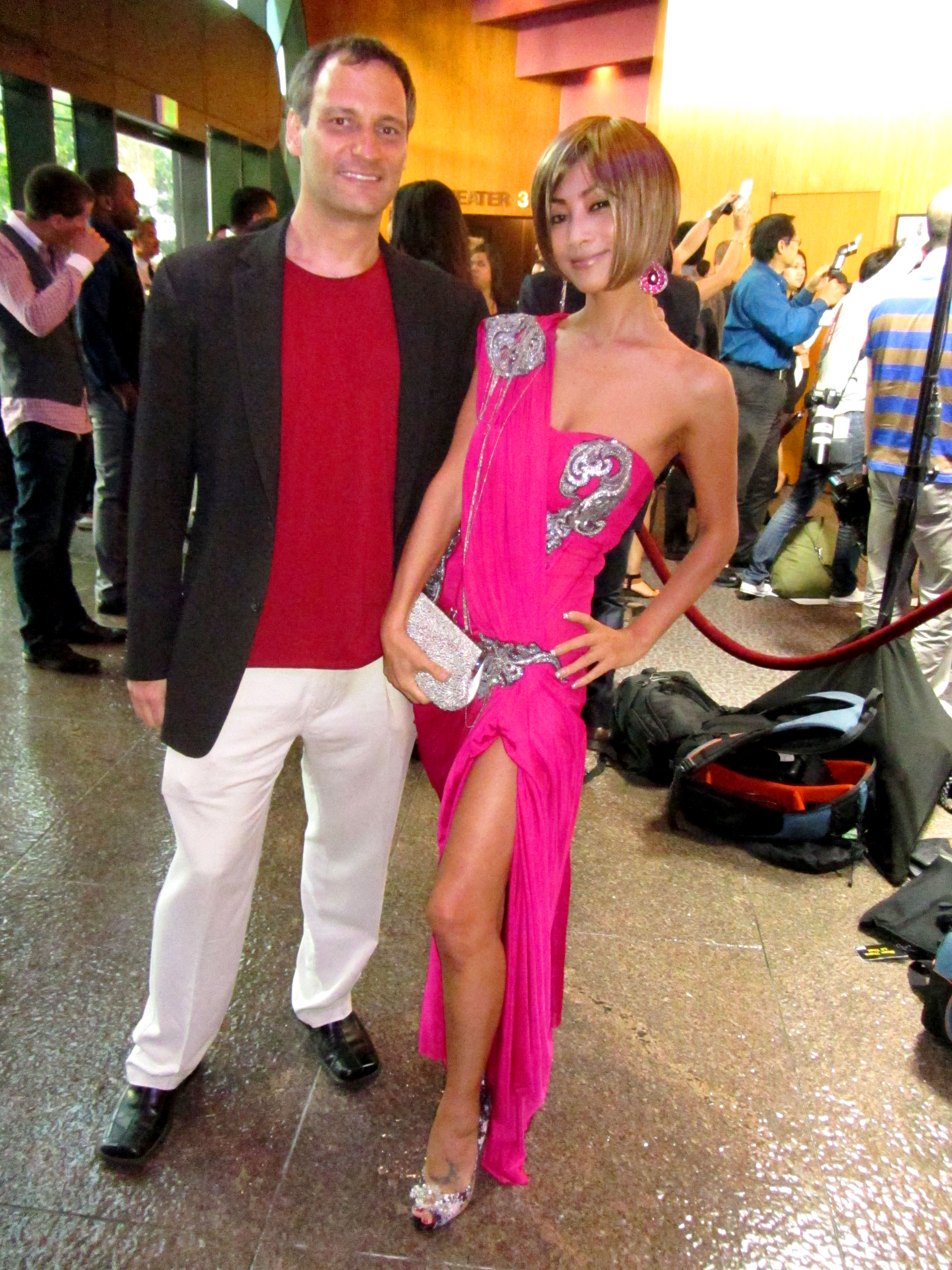 Jeff Gund and Bai Ling at the Asian Pacific Film Festival