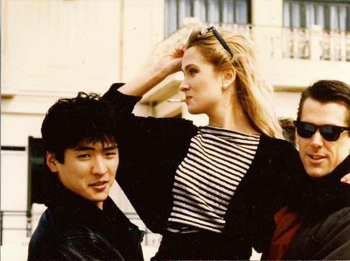 The Shattered (1989) Dir. Tonino Valerii in the role of reporter Lisa. With T. Forester and Koji Kikkawa. On location in Sicily