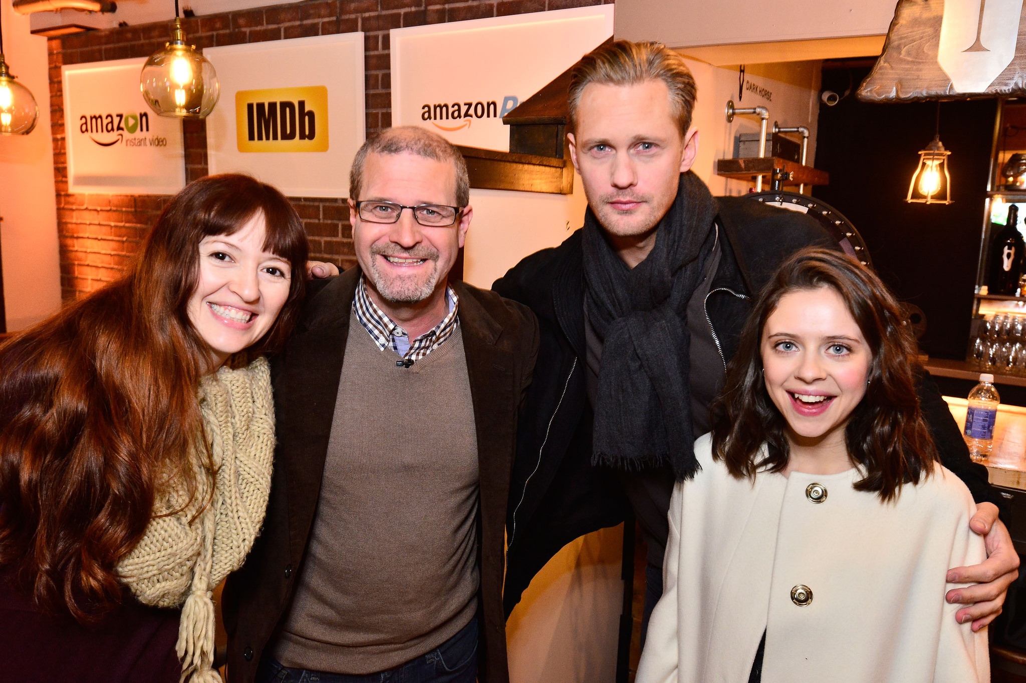 Alexander Skarsgård, Marielle Heller, Bel Powley and Keith Simanton at event of IMDb & AIV Studio at Sundance (2015)