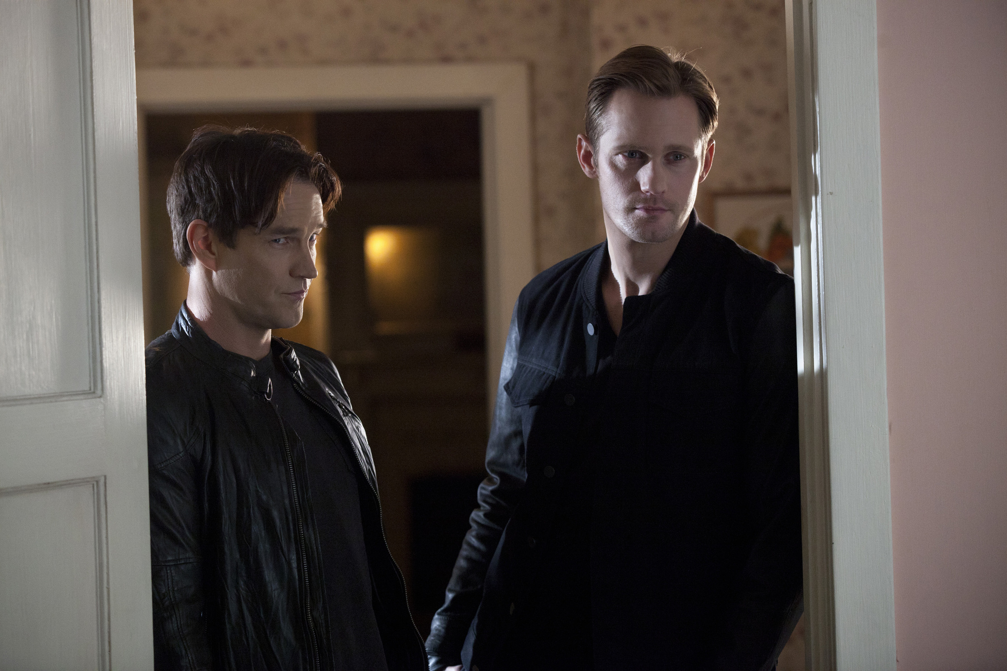 Still of Alexander Skarsgård and Stephen Moyer in Tikras kraujas (2008)