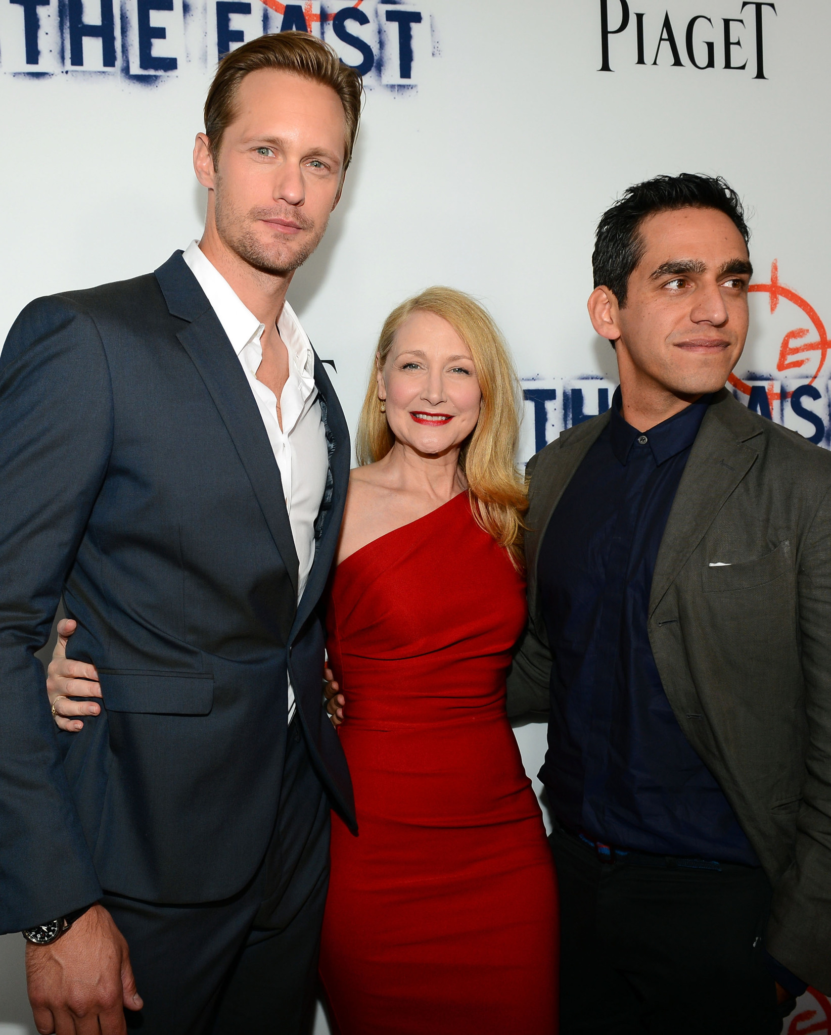 Alexander Skarsgård, Patricia Clarkson and Zal Batmanglij at event of The East (2013)