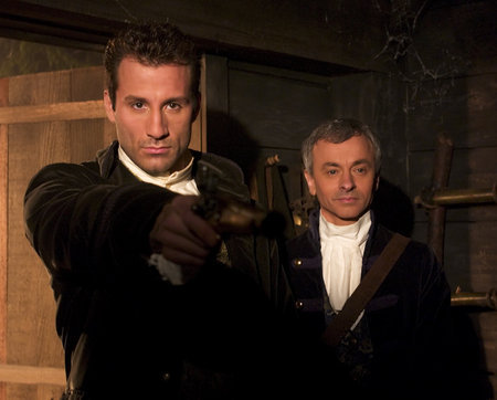 Michael Boisvert as Charles II, and Richard Side as his valet in Youngblades Episode 1.04 