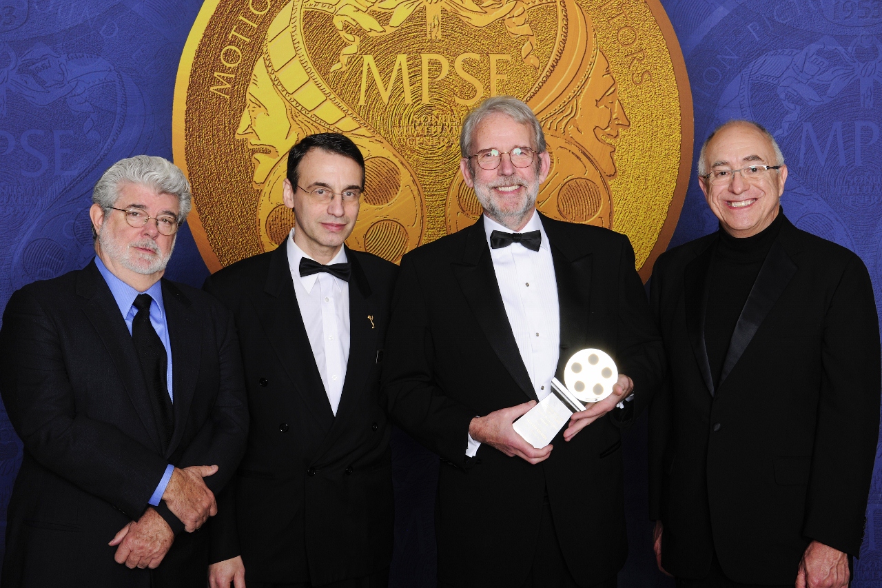 2011 MPSE Golden Reel Awards -George Lucas, MPSE VP Frank Morrone, Career Achievement Recipient Walter Murch, Randy Thom